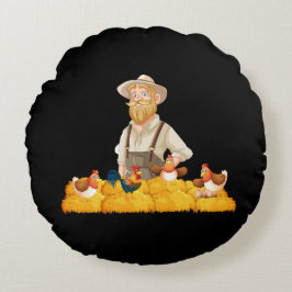 Landbouw Illustratie Kunstwerk Rond Kussen