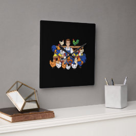 Landbouw Illustratie Kunstwerk Vierkante Klok