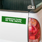 LANDBOUW IS DE DEVIELE Bumpersticker (Op Truck)