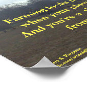 LANDBOUW IS MISSCHIEN GEMAKKELIJK EISENHOWER POSTE POSTER (Hoek)