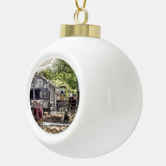 LANDBOUW KERAMISCHE BAL ORNAMENT (Rechts)