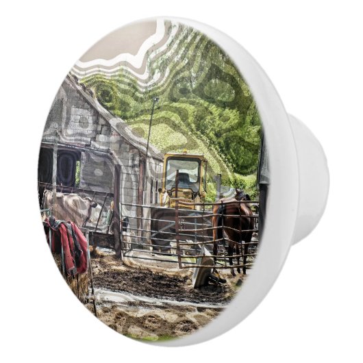 LANDBOUW KERAMISCHE KNOP (Rechts)