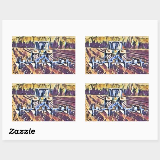 LANDBOUW RECHTHOEKIGE STICKER (Vel)