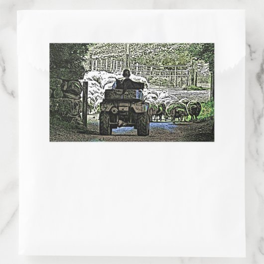 LANDBOUW RECHTHOEKIGE STICKER (Tas)