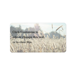 Landbouw thema, zonlicht verlicht hoofden van etiket