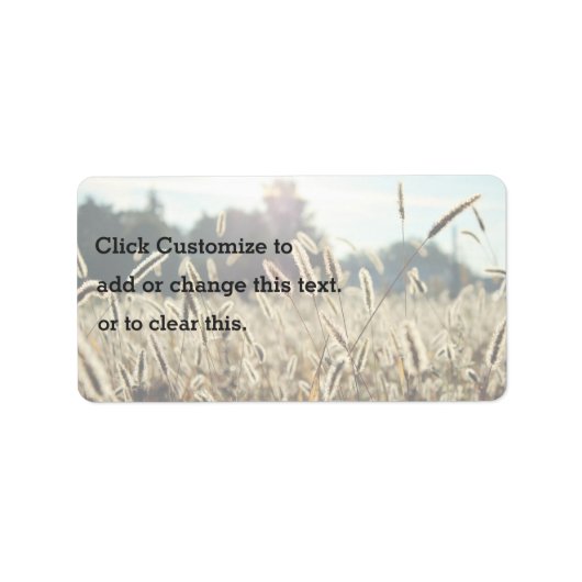 Landbouw thema, zonlicht verlicht hoofden van etiket (Voorkant)