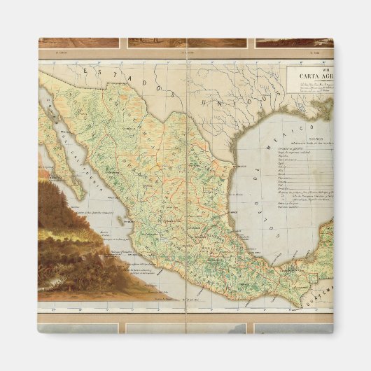 Landbouw van Mexico Magneet (Voorkant)