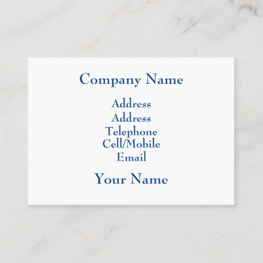 LANDBOUW VISITEKAARTJE (Achterkant)