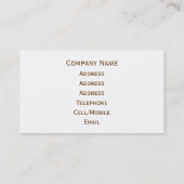 LANDBOUW VISITEKAARTJE (Achterkant)