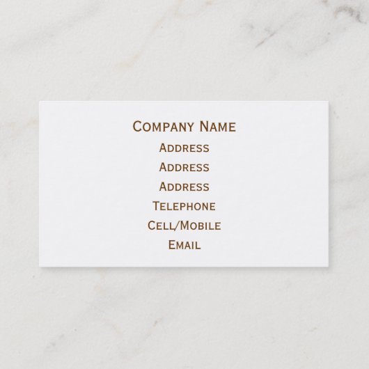 LANDBOUW VISITEKAARTJE (Achterkant)