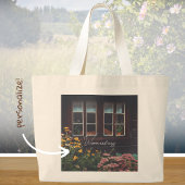 Landbouwareaal met tuintuin grote tote bag