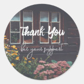 Landbouwareaal met tuintuin ronde sticker (Voorkant)