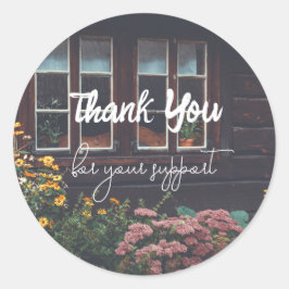 Landbouwareaal met tuintuin ronde sticker