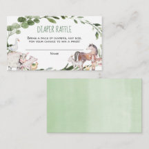 Landbouwdieren baby shower-luierrolkaarten