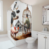 Landbouwdieren Douchegordijn (In situ)