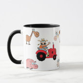 Landbouwdieren en trekkers mok (Links)