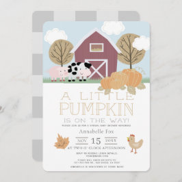 Landbouwdieren in de werf pompoen virtueel Baby sh Kaart