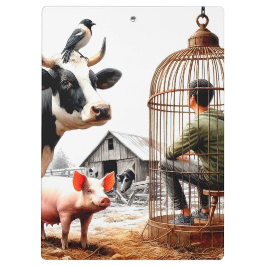 Landbouwdieren Klembord (Achterkant)