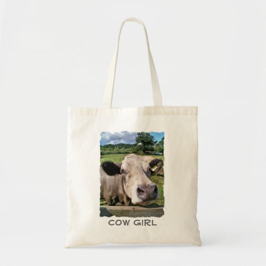 LANDBOUWDIEREN, KOE VAN KUSTSTSTOFFEN TOTE BAG (Voorkant)