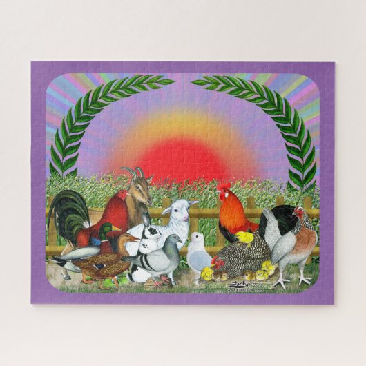 Landbouwdieren Legpuzzel (Horizontaal)