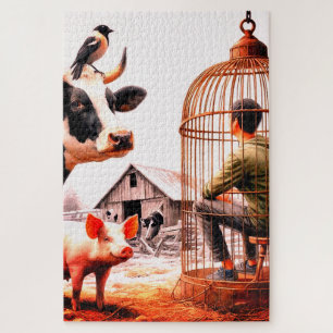 Landbouwdieren Legpuzzel