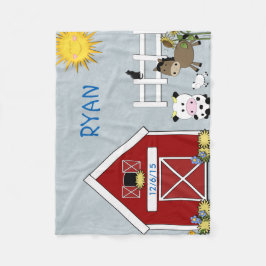 Landbouwdieren, paarden, Koe, lammeren Fleece Deken