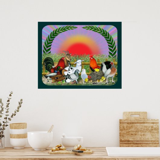 Landbouwdieren Poster (Keuken)