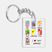 Landbouwdieren Sleutelhanger (Voorkant Links)