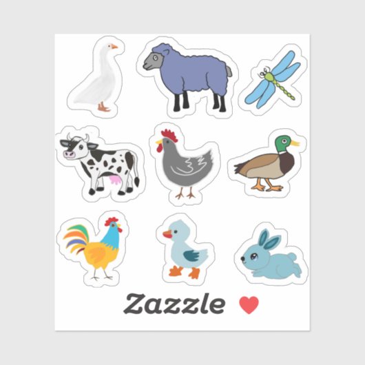 LANDBOUWDIEREN STICKER (Vel)