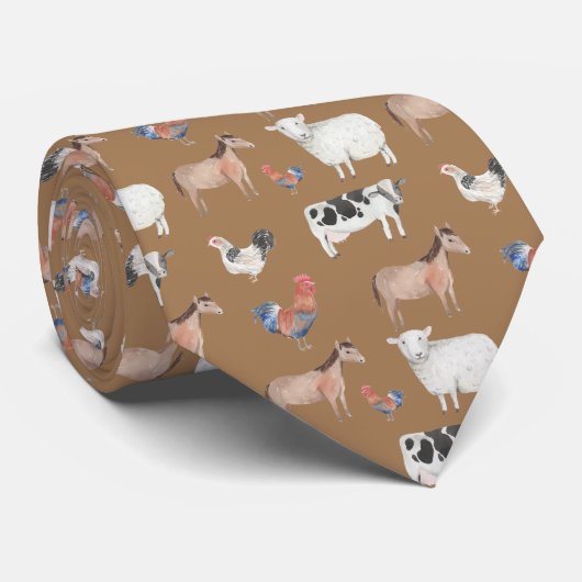 Landbouwdieren Stropdas (Opgerold)