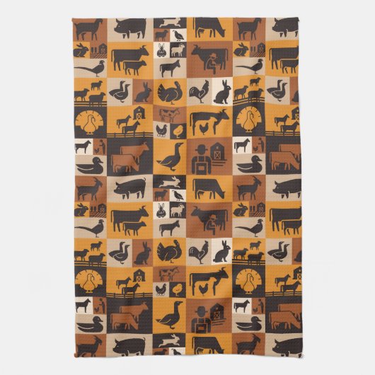 Landbouwdieren Theedoek (Verticaal)