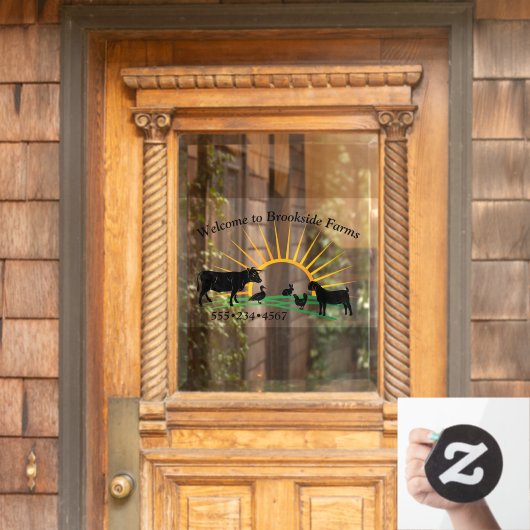 Landbouwdieren Zonneopstijg Raamsticker (Huis Deur)