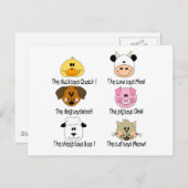 Landbouwdiergeluiden Briefkaart (Voorkant / Achterkant)