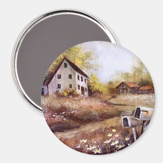 Landbouwerij en Barn Rustic Boerderij Magnet (Voorkant / Achterkant)