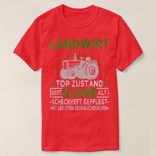 Landbouwers 50th Birthday Agriculture Tractor Driv T-shirt (Design voorkant)