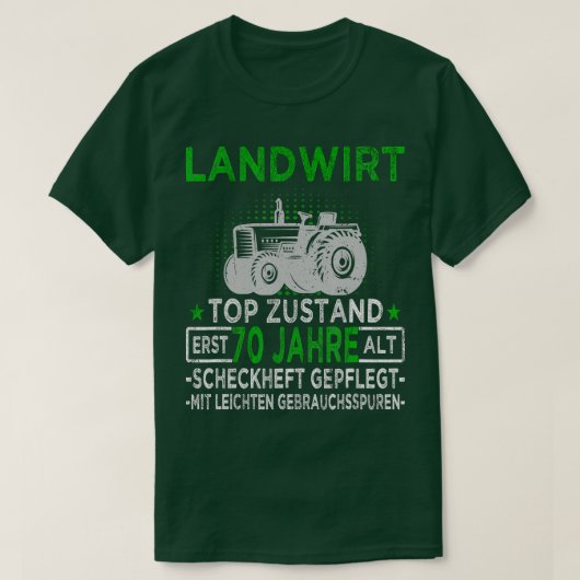 Landbouwers 70th Birthday Agriculture Tractor Driv T-shirt (Design voorkant)