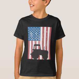 Landbouwers Amerikaanse vlagpatriottische boer T-shirt
