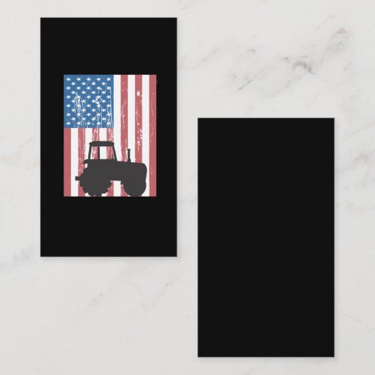 Landbouwers Amerikaanse vlagpatriottische boer Visitekaartje (Voorkant / Achterkant)