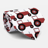 Landbouwers Big Red Tractor Silky Mannen Stropdas (Opgerold)