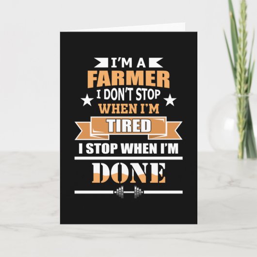 Landbouwers Boerderij Tractor Agriculture Farming  Kaart (Voorkant)