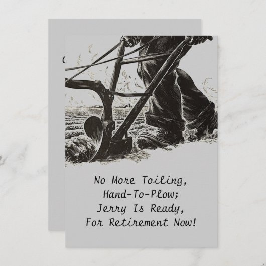 Landbouwers Boerderij van ploegen Kaart (Voorkant / Achterkant)