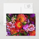 Landbouwers brengen bloemen op de markt briefkaart (Voorkant / Achterkant)