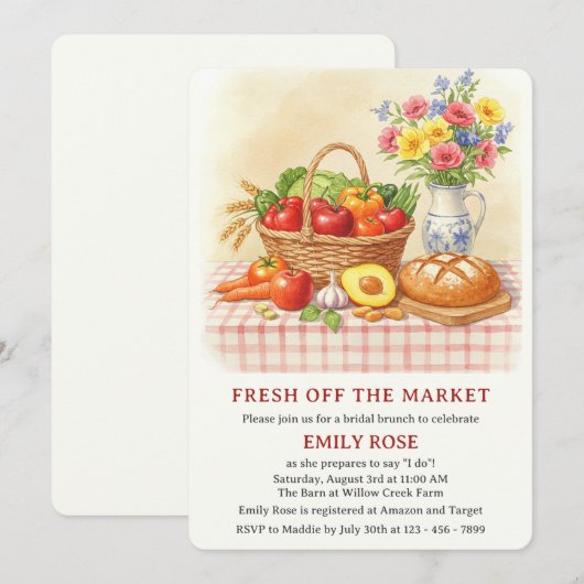 Landbouwers brengen vers Vrijgezellenfeest op de m Kaart (Voorkant / Achterkant)