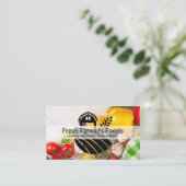 Landbouwers brengen Visitekaartje van verse produc (Staand voorkant)