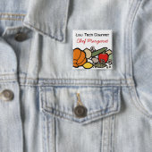 landbouwers brengen voedselkok op de markt met een vierkante button 5,1 cm (In situ)