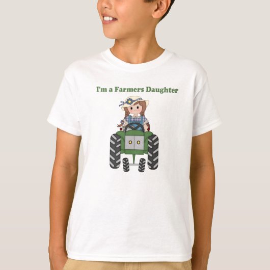 Landbouwers Daughter Tractor T-shirt (Voorkant)