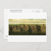 Landbouwers die aardappelen planten, Vincent van G Briefkaart (Voorkant / Achterkant)