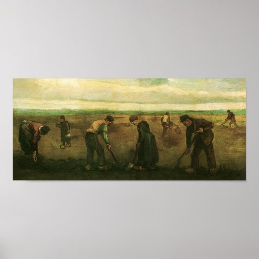 Landbouwers die aardappelen van Gogh Fine Art plan Poster (Voorkant)