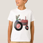 Landbouwers die een trekker T-shirt uitrijden (Voorkant)