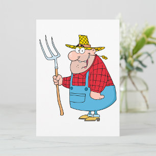 Landbouwers die een vork dragen kaart